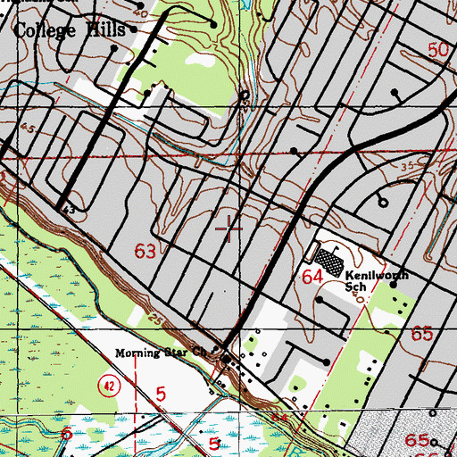 Topographic Map of Highland Park Heights, LA