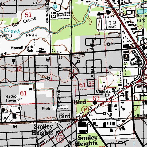 Topographic Map of Howell Park, LA