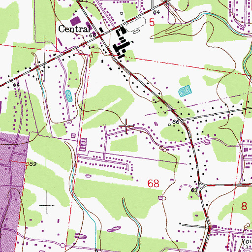 Topographic Map of Huntley Place, LA