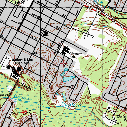 Topographic Map of Hyacinth Terrace, LA