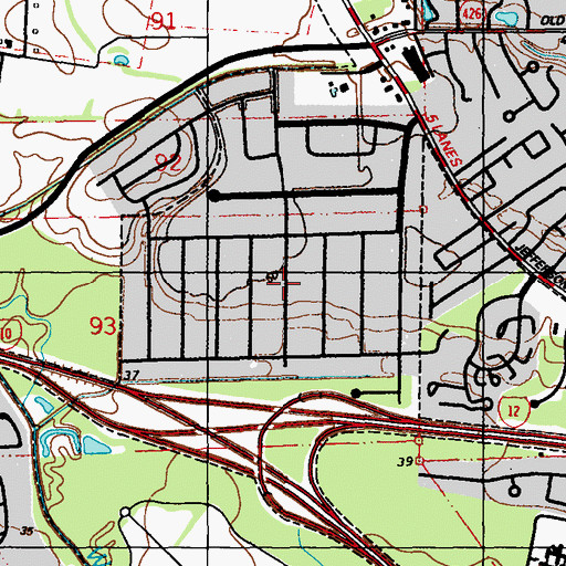 Topographic Map of Jefferson Place, LA