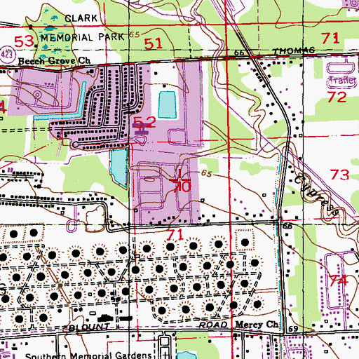 Topographic Map of Kingston Estates, LA