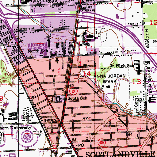 Topographic Map of Jordan Terrace, LA