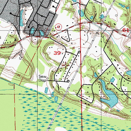 Topographic Map of Lafitte Hill, LA