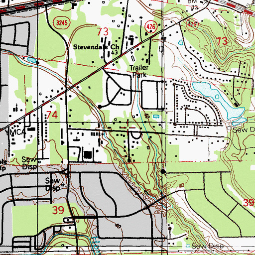 Topographic Map of McLemore Acres, LA
