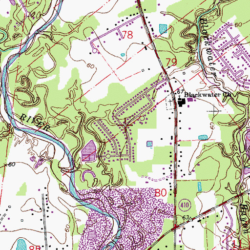 Topographic Map of Monhegan, LA