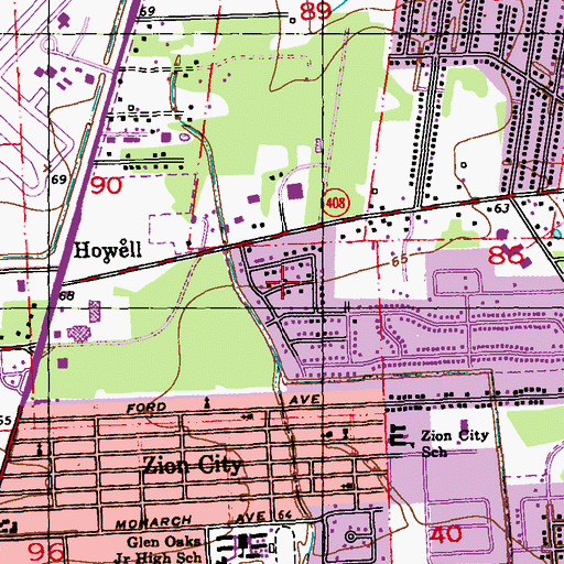 Topographic Map of Monterey, LA