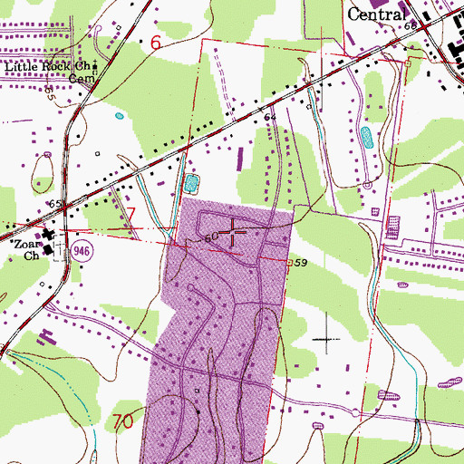 Topographic Map of Morgan Place, LA