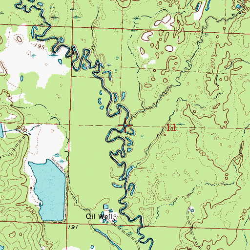 Topographic Map of Village Creek, AR