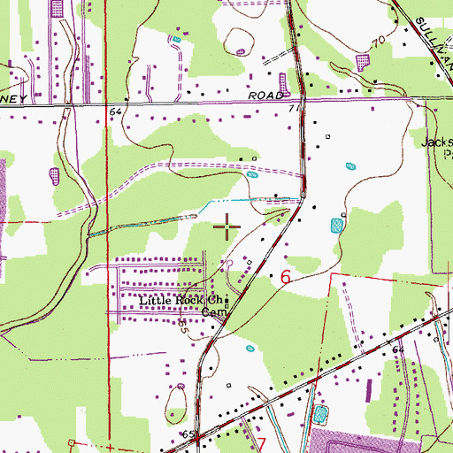 Topographic Map of Morgan Place West, LA