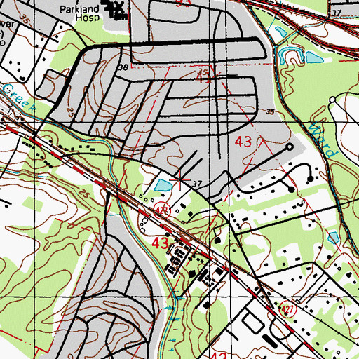 Topographic Map of Moss Side Place, LA