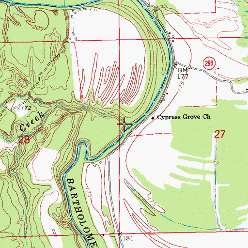 Topographic Map of Village Creek, AR