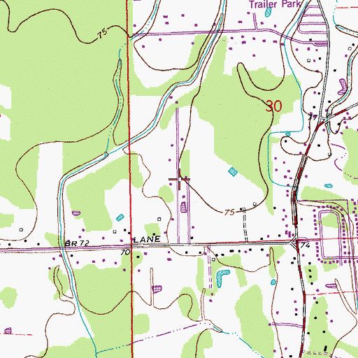 Topographic Map of Northeast Place, LA