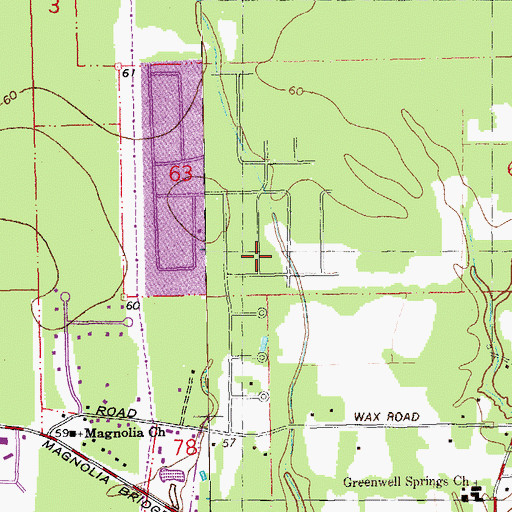 Topographic Map of Northwoods, LA
