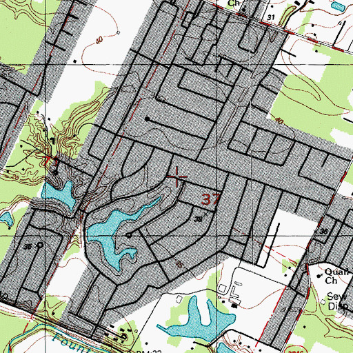 Topographic Map of Oak Hills, LA