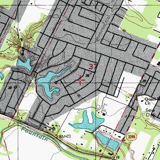 Topographic Map of Oak Hills Place, LA