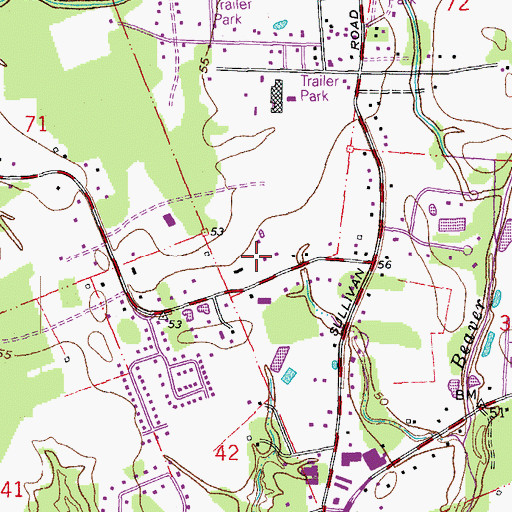 Topographic Map of Oak Shadows Place, LA