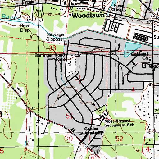 Topographic Map of Old Jefferson, LA