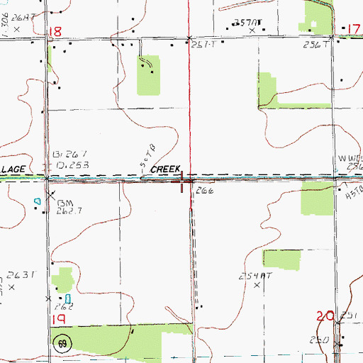 Topographic Map of Village Creek Ditch, AR