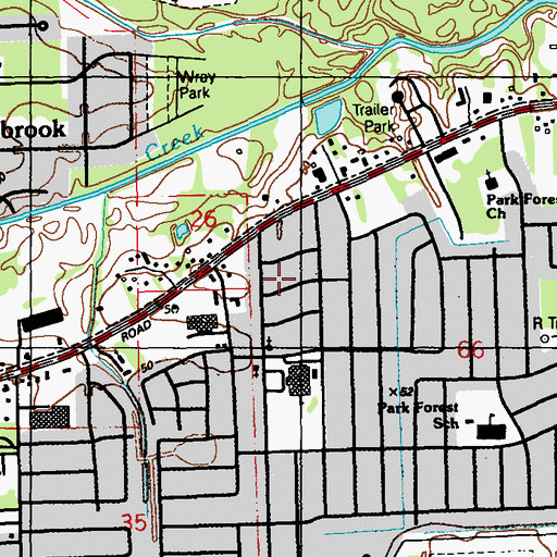 Topographic Map of Pasadena, LA