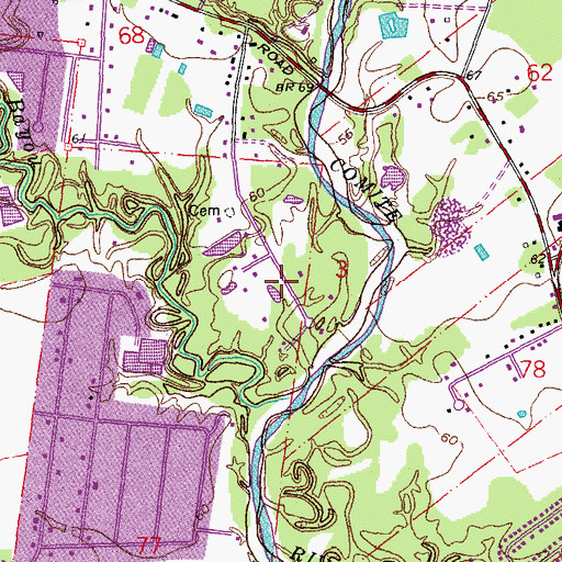 Topographic Map of Pecan Ridge, LA