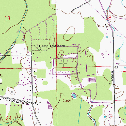 Topographic Map of Plantation Way, LA