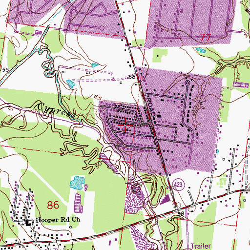 Topographic Map of Pleasant Hills, LA