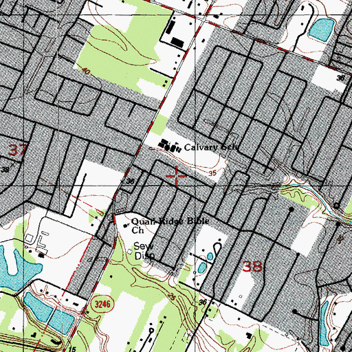 Topographic Map of Quail Hollow, LA