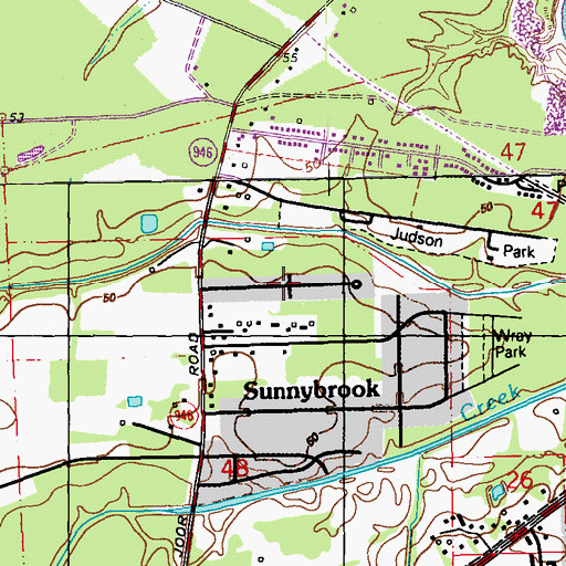 Topographic Map of Randolph Heights, LA