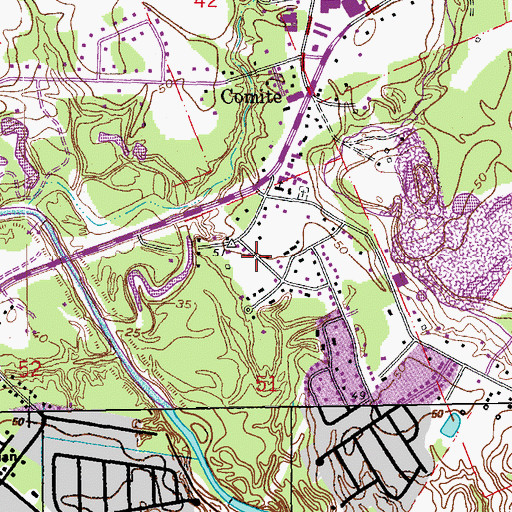 Topographic Map of Ridgewood, LA