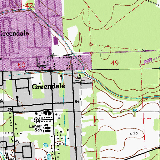 Topographic Map of Riffel Place, LA