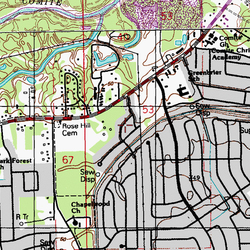 Topographic Map of Sarasota Place, LA