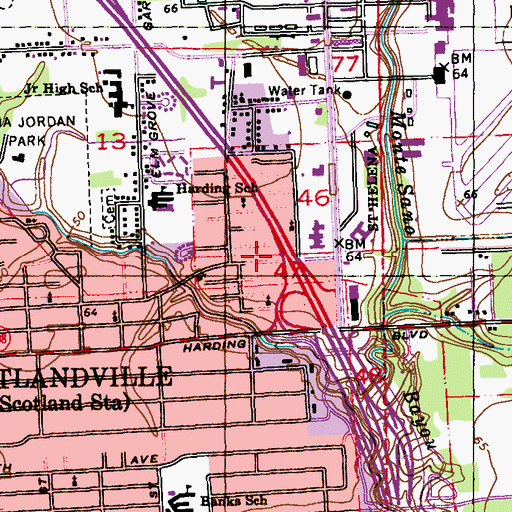 Topographic Map of Scotland, LA