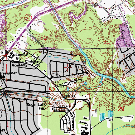 Topographic Map of Shamrock Gardens, LA