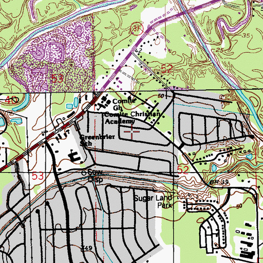 Topographic Map of Shamrock Plaza, LA