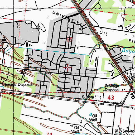 Topographic Map of Sharlo, LA