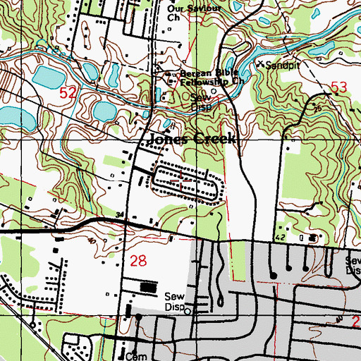 Topographic Map of Shenandoah North, LA