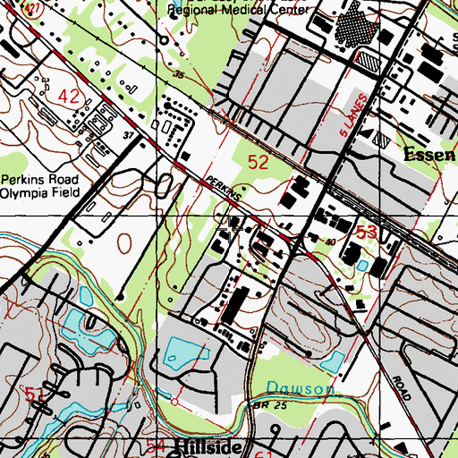 Topographic Map of Silverside, LA