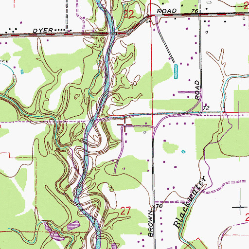 Topographic Map of Ski Stone, LA