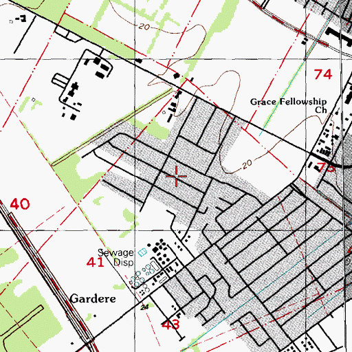 Topographic Map of South Highland, LA