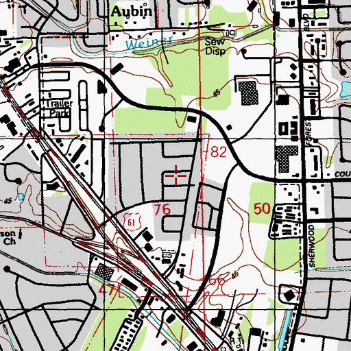 Topographic Map of Southpark, LA