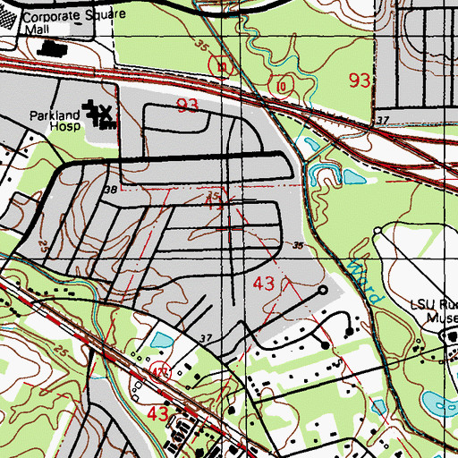 Topographic Map of Stafford Place, LA