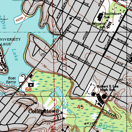 Topographic Map of Stanford Place, LA