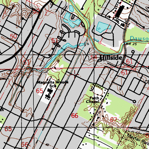 Topographic Map of Staring Acres, LA