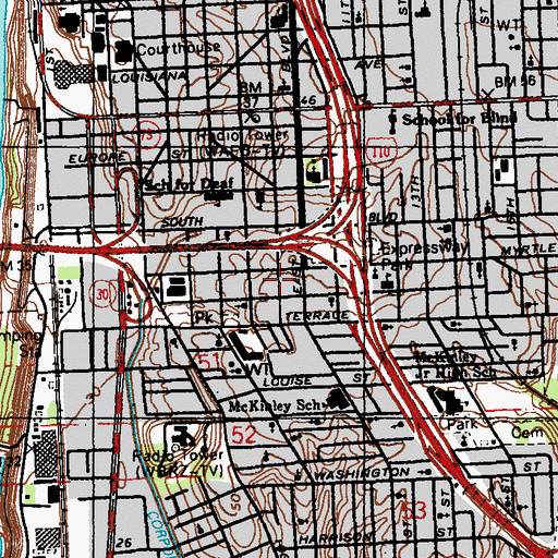 Topographic Map of Swart, LA