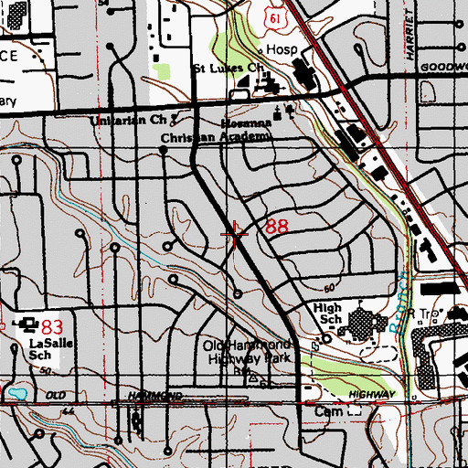 Topographic Map of Tara, LA