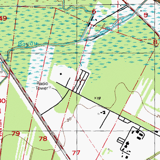 Topographic Map of University Shadows, LA