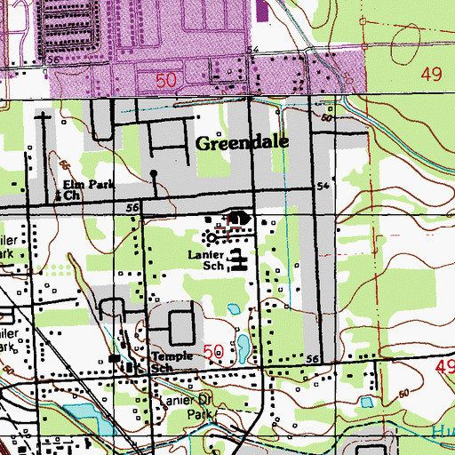 Topographic Map of Videt Place, LA