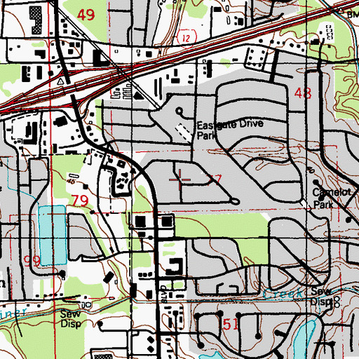 Topographic Map of Wellington, LA