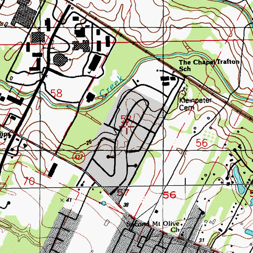 Topographic Map of Wimbledon Estates, LA